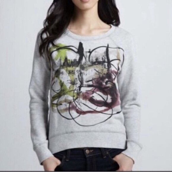 Neiman Marcus Procenza Schouler Abstract Graphic Sweatshirt - Picture 1 of 10